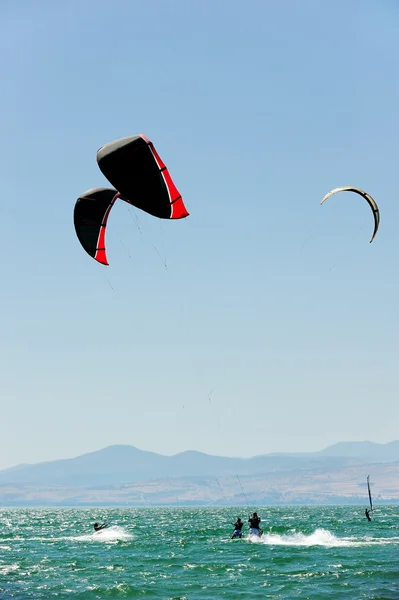 stock image Sky-surfing on lake Kinneret