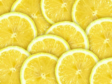 Abstract background with citrus-fruit of lemon slices clipart