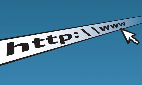 Linha abstrata para entrada web-adress e cursor — Vetor de Stock