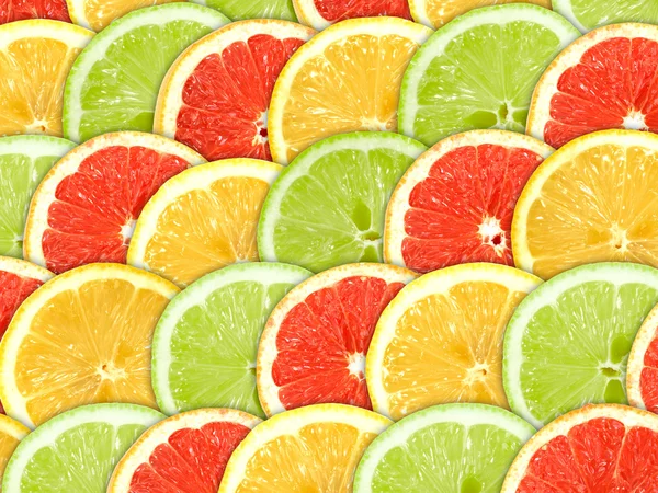 Contexto com fatias de citrinos — Fotografia de Stock