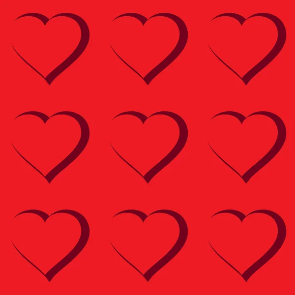 Абстрактный красный фон с сердцем — стоковый вектор