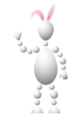 Man with rabbit ears clipart