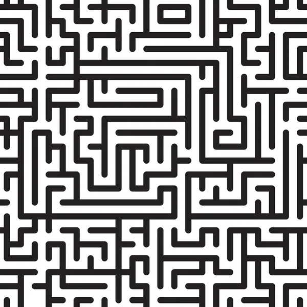 Fundo abstrato preto-e-branco com labirinto complexo — Vetor de Stock