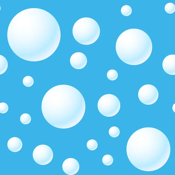 Abstract Elegance Blue Background White Balls Vector Illustration Seamless Pattern — Stock Vector