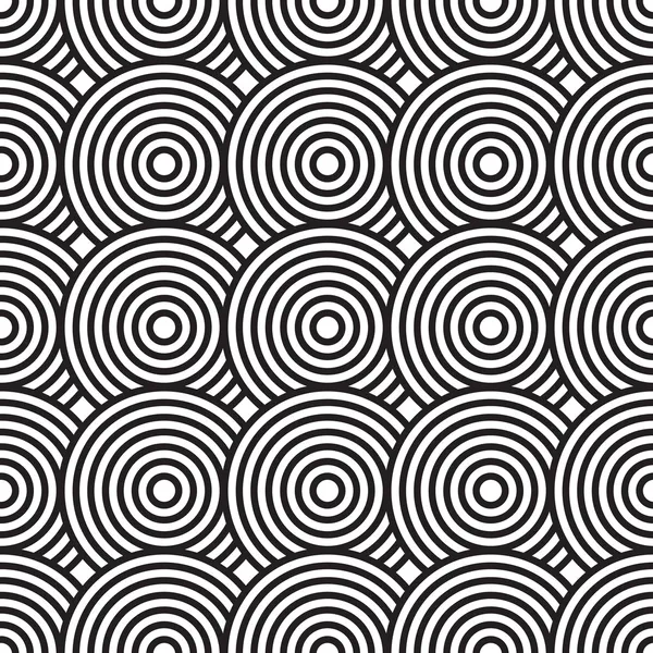 Черно-белый абстрактный фон с кругами — стоковый вектор