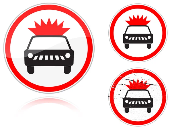 Le transport d'explosifs et de substances inflammables est interdit — Image vectorielle