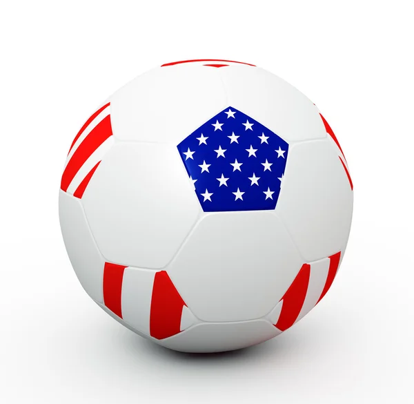 Bola sepak bola (ilustrasi 3D ) — Stok Foto