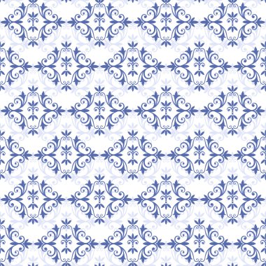 White-blue seamless pattern (vector) clipart