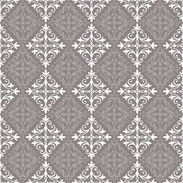 White and grey vintage seamless pattern — Stock Vector