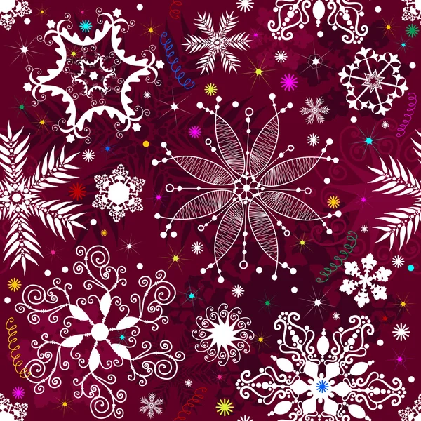 Nahtloses lila Weihnachtsmuster — Stockvektor