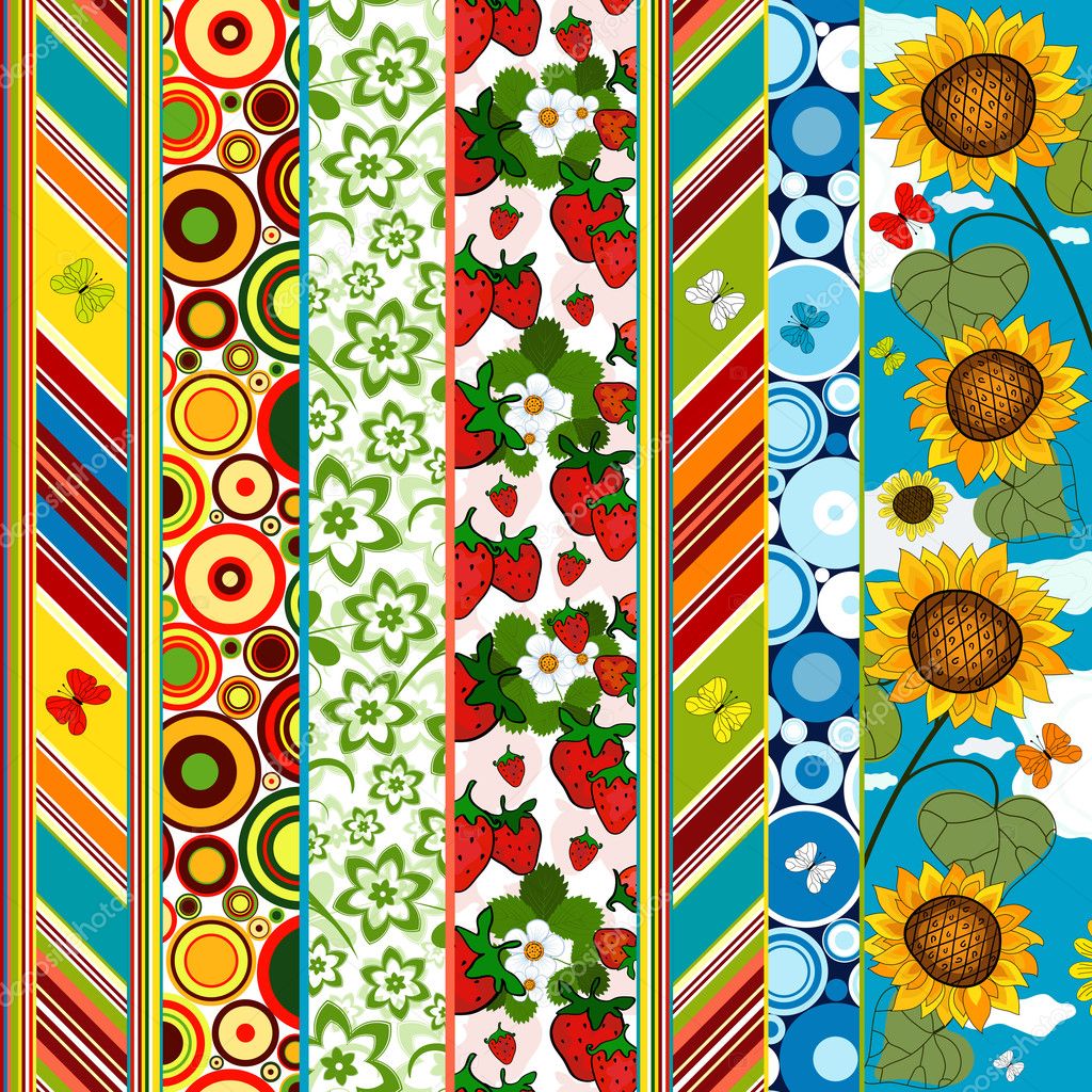 Decorative seamless summer border  vector image by  olgadrozd