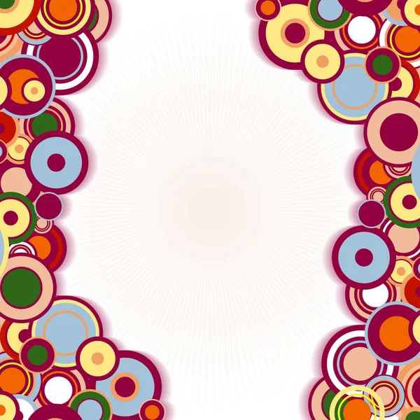 Cadre abstrait avec cercles — Image vectorielle