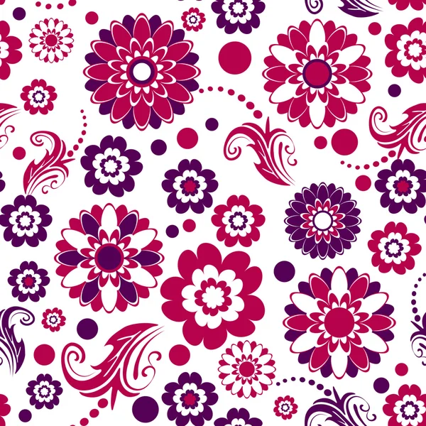 Άνευ ραφής λουλουδάτο μοτίβο (διάνυσμα) — Διανυσματικό Αρχείο