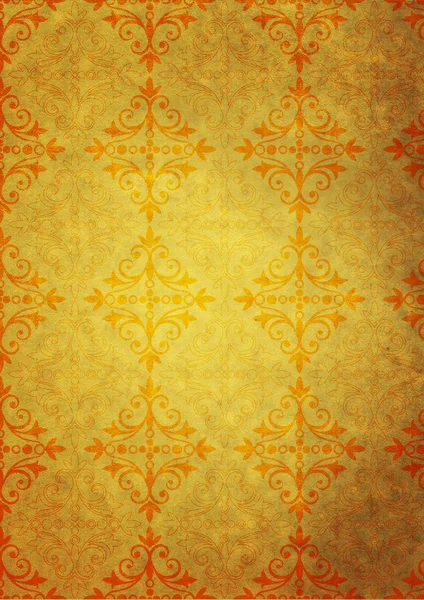 패턴 노란색 오래 된 종이 — 스톡 사진