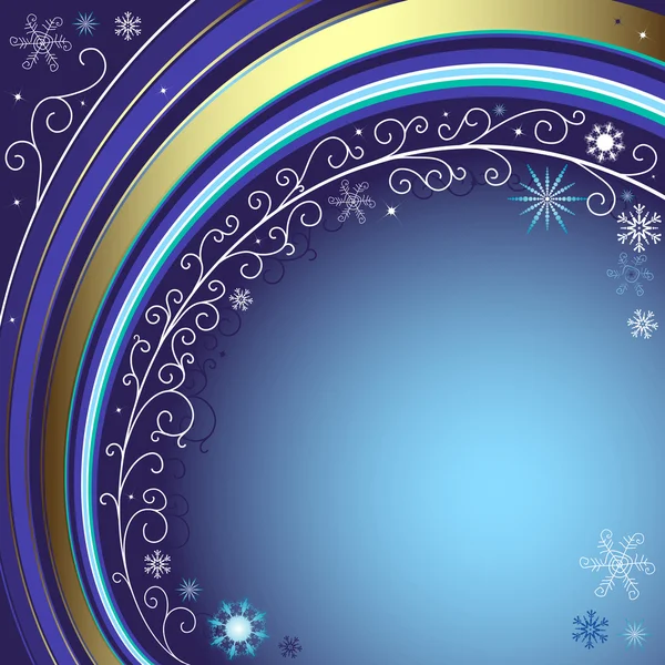 Cadre de Noël bleu foncé — Image vectorielle