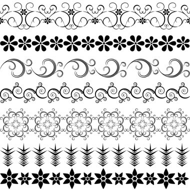 Black effortless border clipart