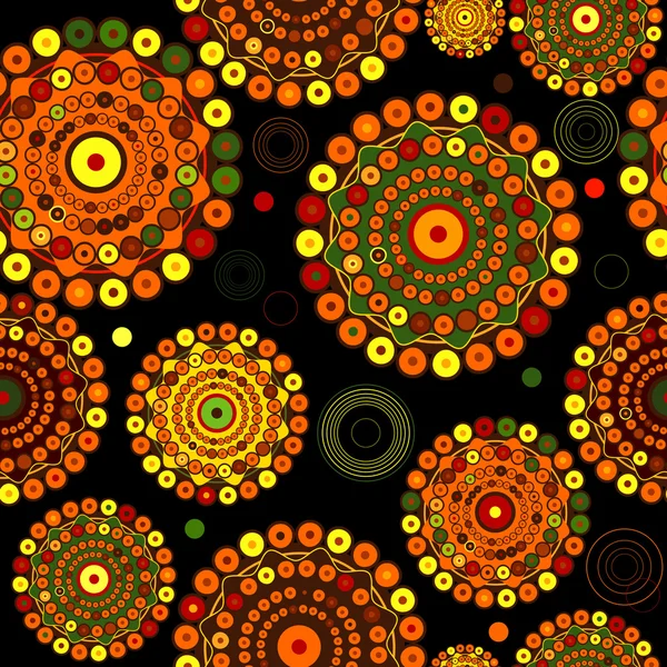 Zwarte abstracte naadloze patroon — Stockvector