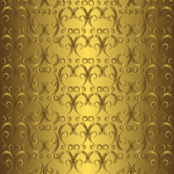 Modèle sans couture doré — Image vectorielle