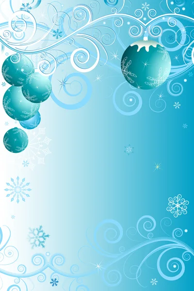 蓝色和白色圣诞帧 — 图库矢量图片