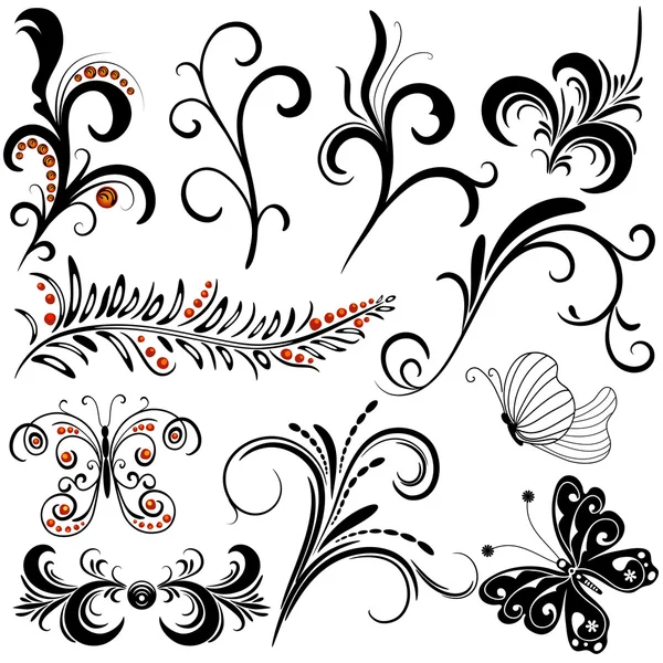 Éléments décoratifs design — Image vectorielle