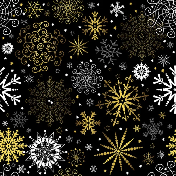 Fondo de pantalla de Navidad negro sin costuras — Archivo Imágenes Vectoriales
