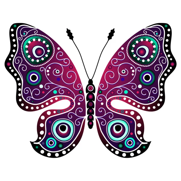 Světlé abstraktní motýl — Stockový vektor