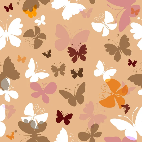 Repeating pattern with butterflies — Stock Vector
