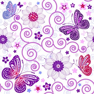 Seamless floral pattern clipart