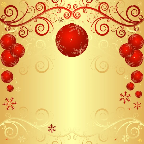 Cadre de Noël doré — Image vectorielle