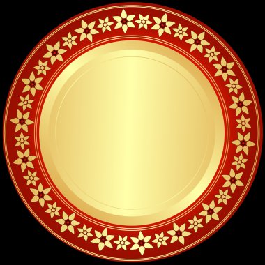 Golden and red-black frame clipart