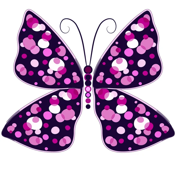 Dark violet butterfly — Stock Vector