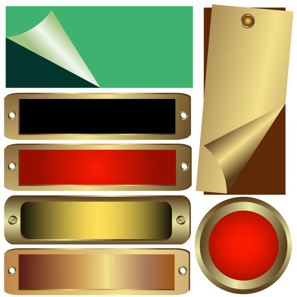 Set compteurs métalliques — Image vectorielle