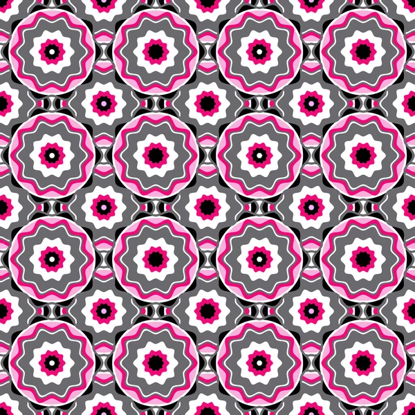 Pink-black-white-grey seamless pattern — Stock Vector