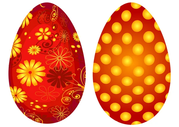Huevos rojos de Pascua — Archivo Imágenes Vectoriales