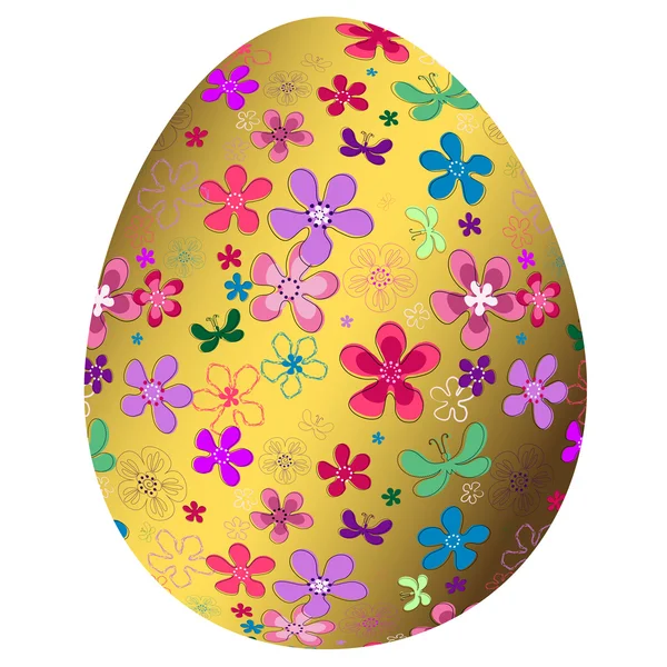 Huevo de Pascua de oro grande — Archivo Imágenes Vectoriales