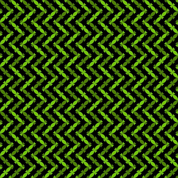 Schwarz-grüne Wiederholungsornamente — Stockvektor