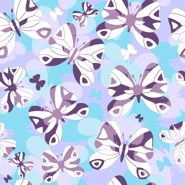 Herhalend patroon met vlinders — Stockvector