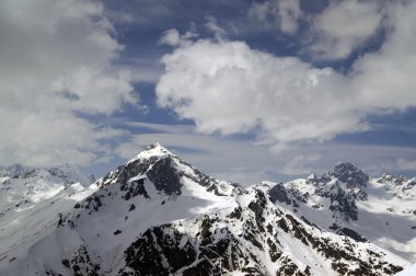 Caucasus Mountains. Dombay. Semenov Bashi clipart