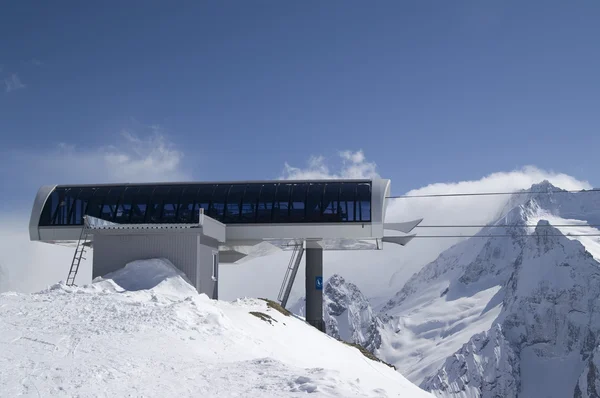 stock image Station of ropeway. Ski resort.