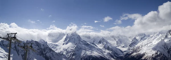 stock image Panorama Mountains. Ski resort.