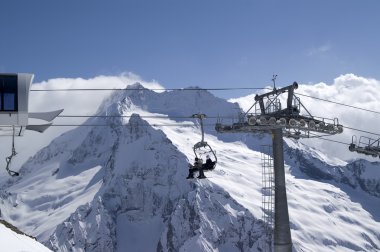 teleferik. Kayak Merkezi.