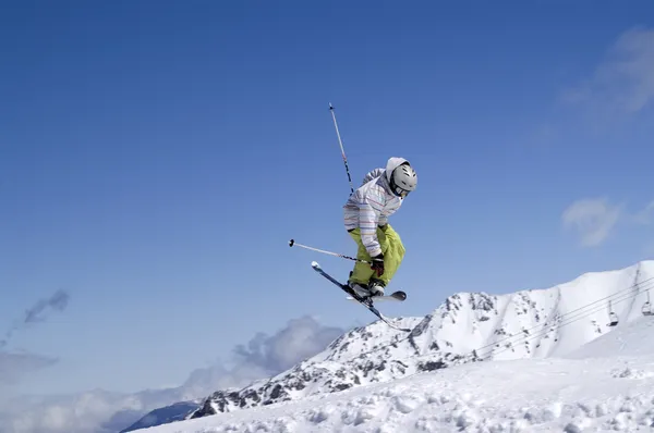 Freestyle-Skiing Stockbild