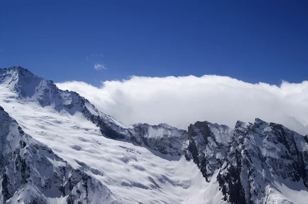 Glaciar Las Montañas Del Cáucaso Dombay — Foto de Stock