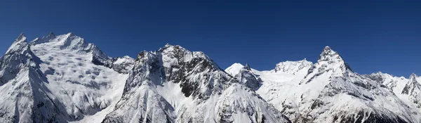 Panorama Monti Del Caucaso Dombay Vista Dalla Pista Sci — Foto Stock