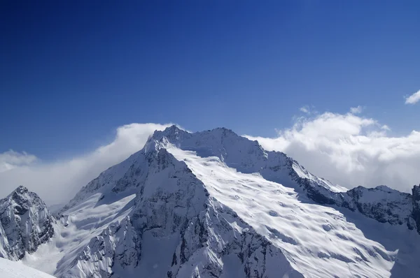Vista Desde Pista Esquí Las Montañas Del Cáucaso Dombay —  Fotos de Stock