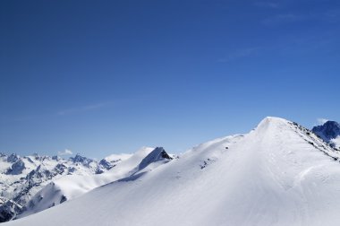 Slope for freeriding. Caucasus Mountains, Dombay. clipart