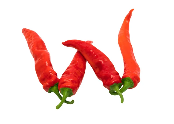Letter W composed of chili peppers — Stock Photo, Image