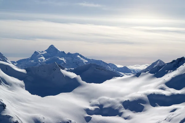 코 카 서 스 산맥입니다. elbrus에서 보기. — 스톡 사진