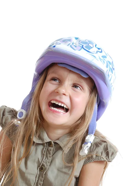 Criança com capacete — Fotografia de Stock