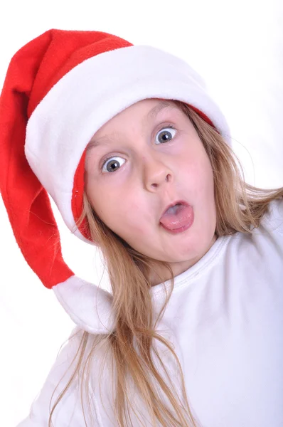 Sorprendido niño Santa — Foto de Stock